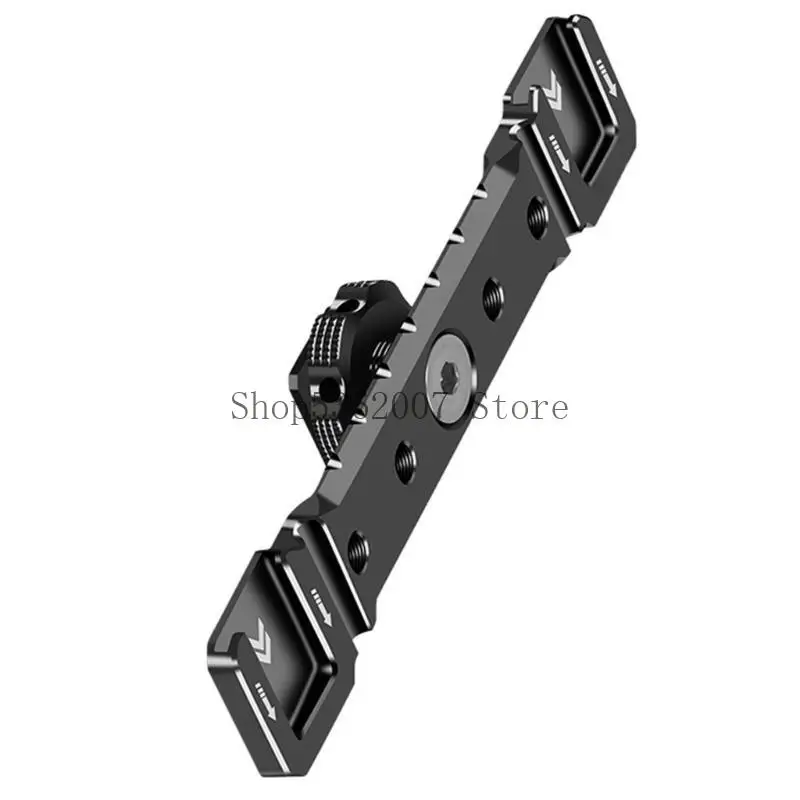 

Aluminum Cold Shoe Mount Bracket Double Hot Shoe Extension Bar Plate Adapter 40JB