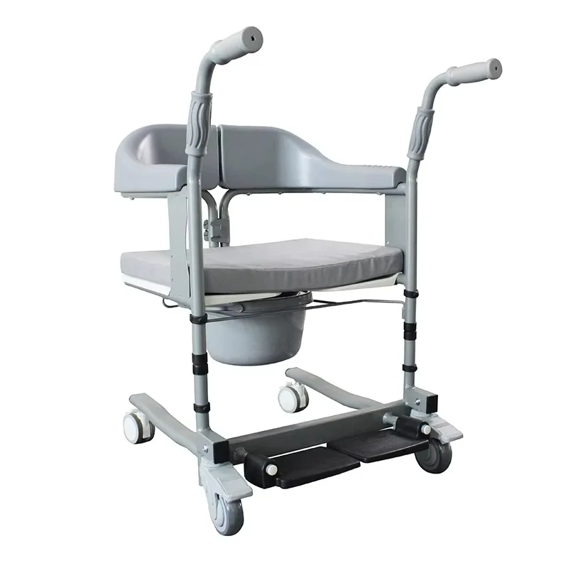 Patient Transport Disabled Mobile Toilet Commode Chair Commode Bath Chair for Elderly