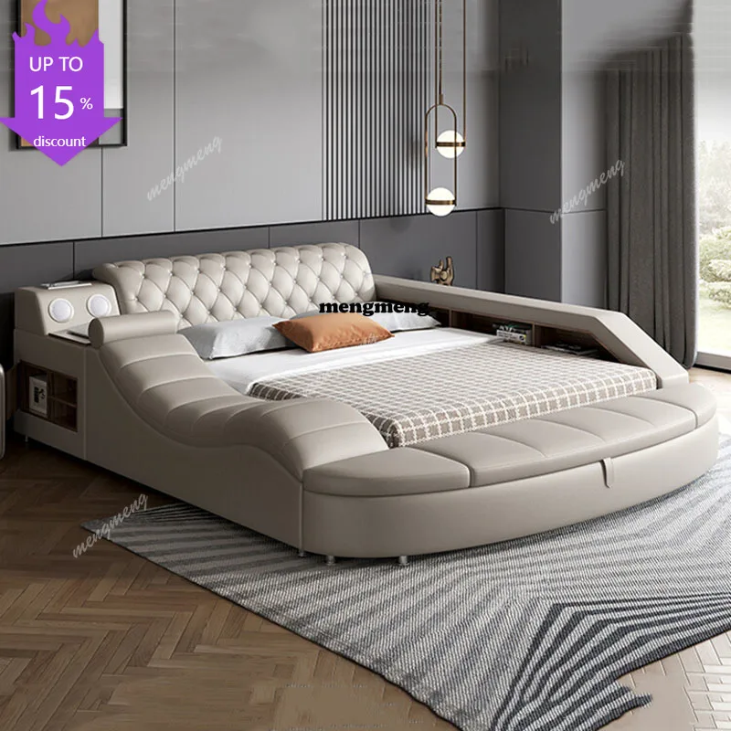 

Многофункциональная современная электронная кровать-трансформер Queen-size класса люкс с местом для хранения, для спальни