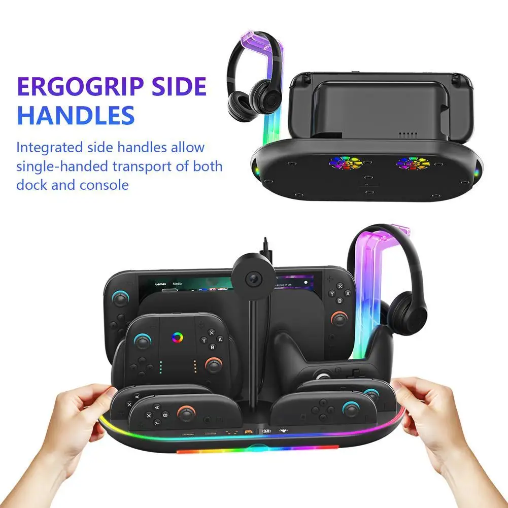 

Charging Dock & Orgainzer Station For Nintendo 2/1/OLED Joycon, Joycon 2 Storage Stand Controller & Headset Holder