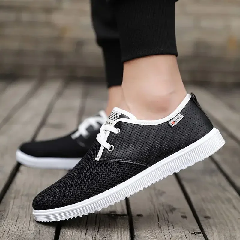 حذاء رجالي الصيف شبكة أحذية للرجل تنفس الذكور حذاء كاجوال Chaussure أوم لينة Zapatos Hombre الصيف الرجال حذاء رائع