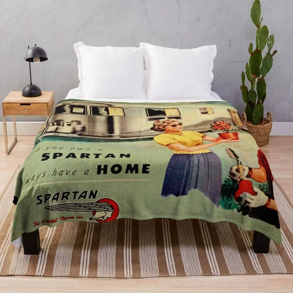 

Spartan Trailers Tulsa Throw Blanket Soft Plush Plaid for winter Plush blankets ands Blankets