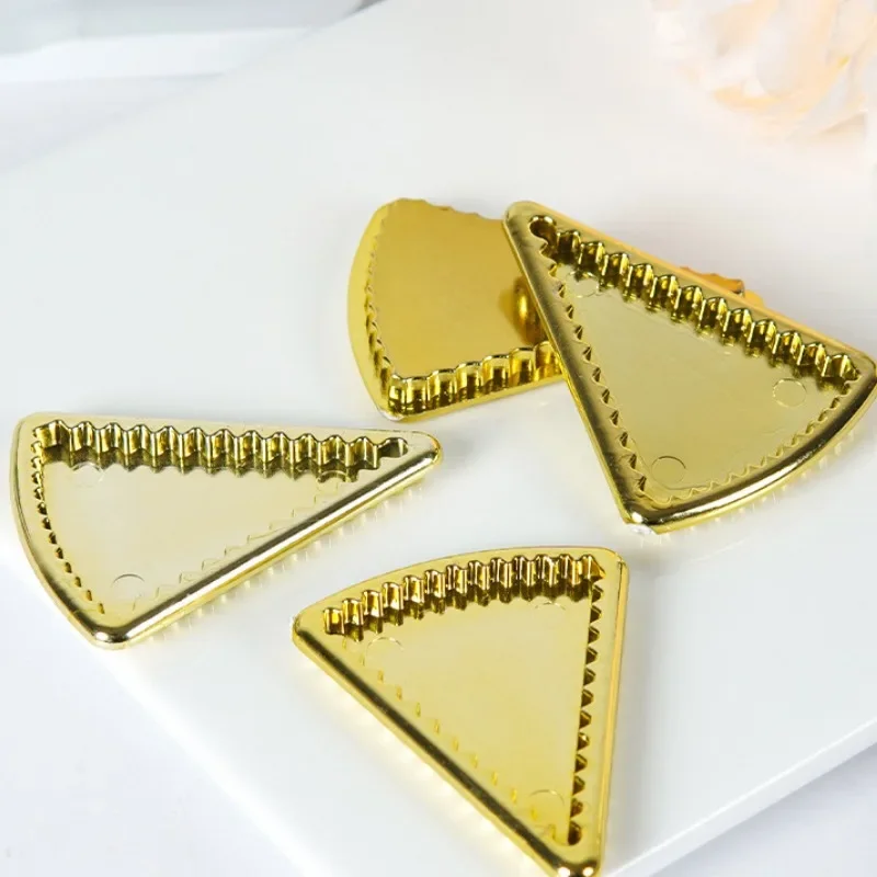 1/12 Mini Dollhouse Golden Dish Tray Model Toys Dollhouse Miniature Kitchen Food Plates Dolls House Decoration Accessories