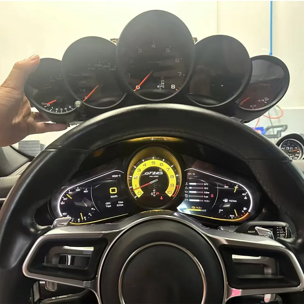 

12.3 Linux For Porsche 911 2012~2019 Digital dashboard Car Digital Cluster Instrument CockPit Speedmeter Dashboard Plug and Play