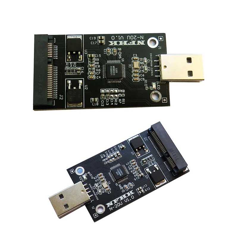 1pcs Mini  USB 2.0 To MSATA SSD Adapter Card MSATA SSD To USB 2.0 Adapter Card