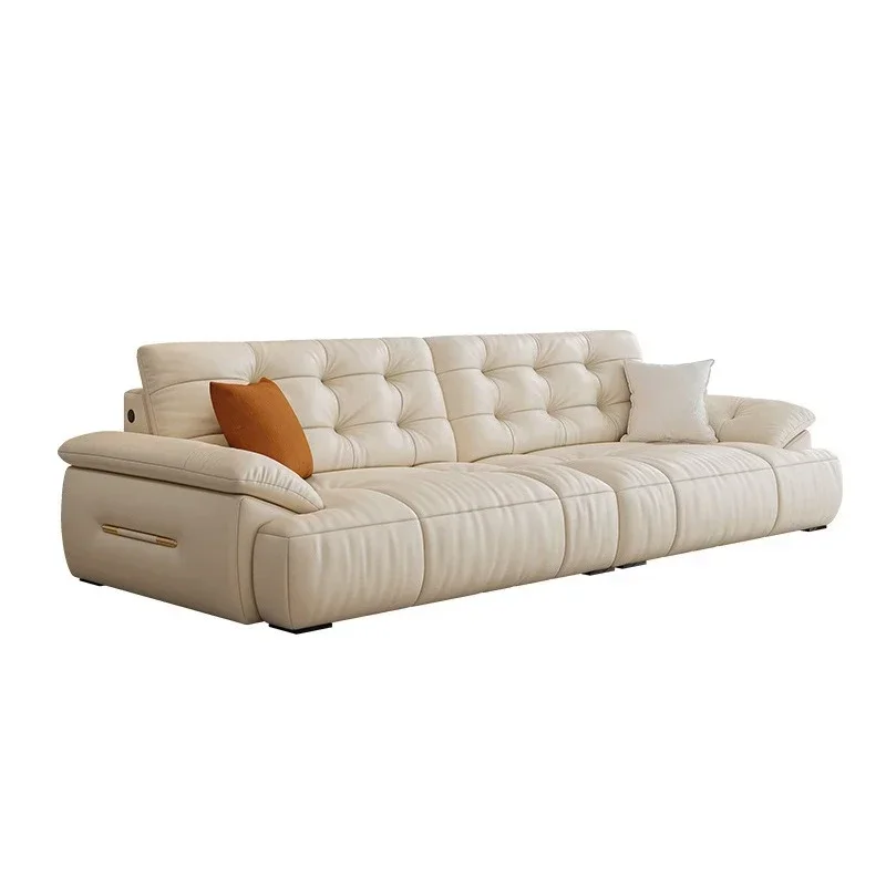 

Cloud sofa retro style living room small apartment 2025 medieval large sitting deep marshmallow leather sofa