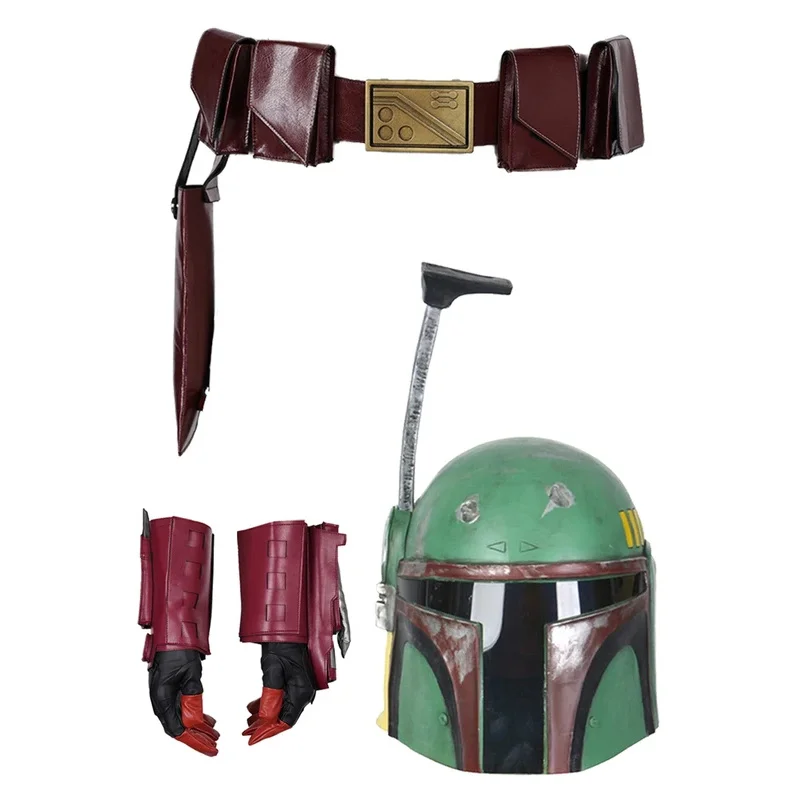 Boba Cosplay gioco di ruolo cintura guanti casco TV Bounty Hunter accessori per costumi uomini adulti Roleplay maschio Fancy Dress Up Party Prop