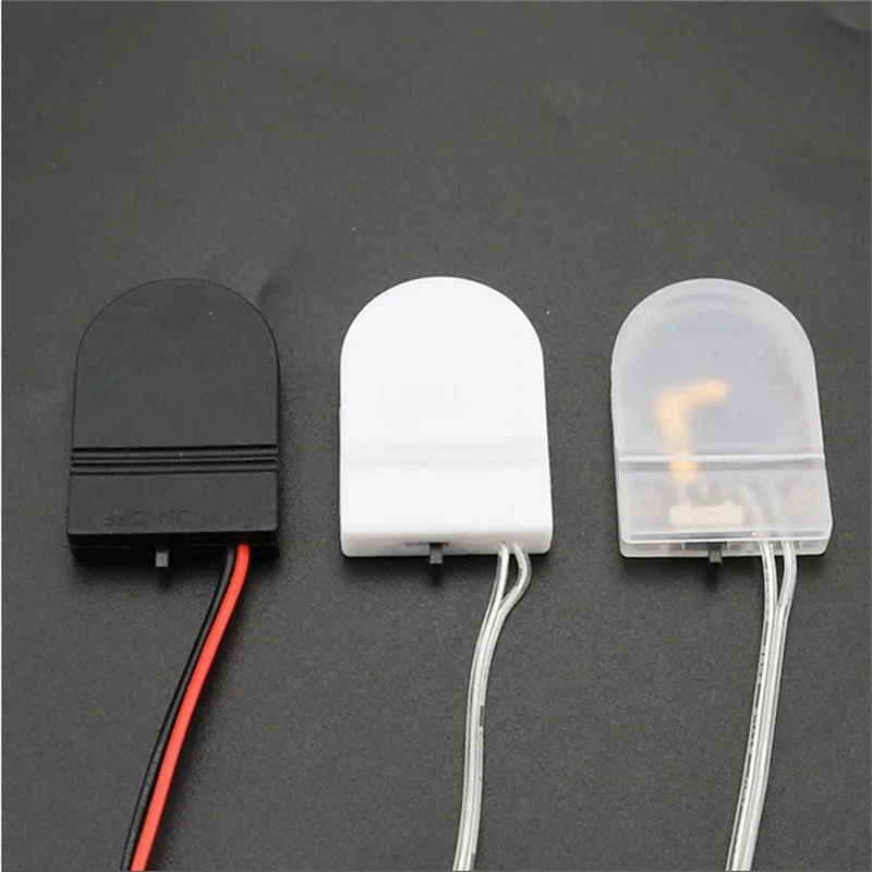 5PCS Single Slot CR2032 CR 2032 Button Coin Cell Battery Holder Case Cover With ON-OFF Switch Leads Wire 3V Battery Box
