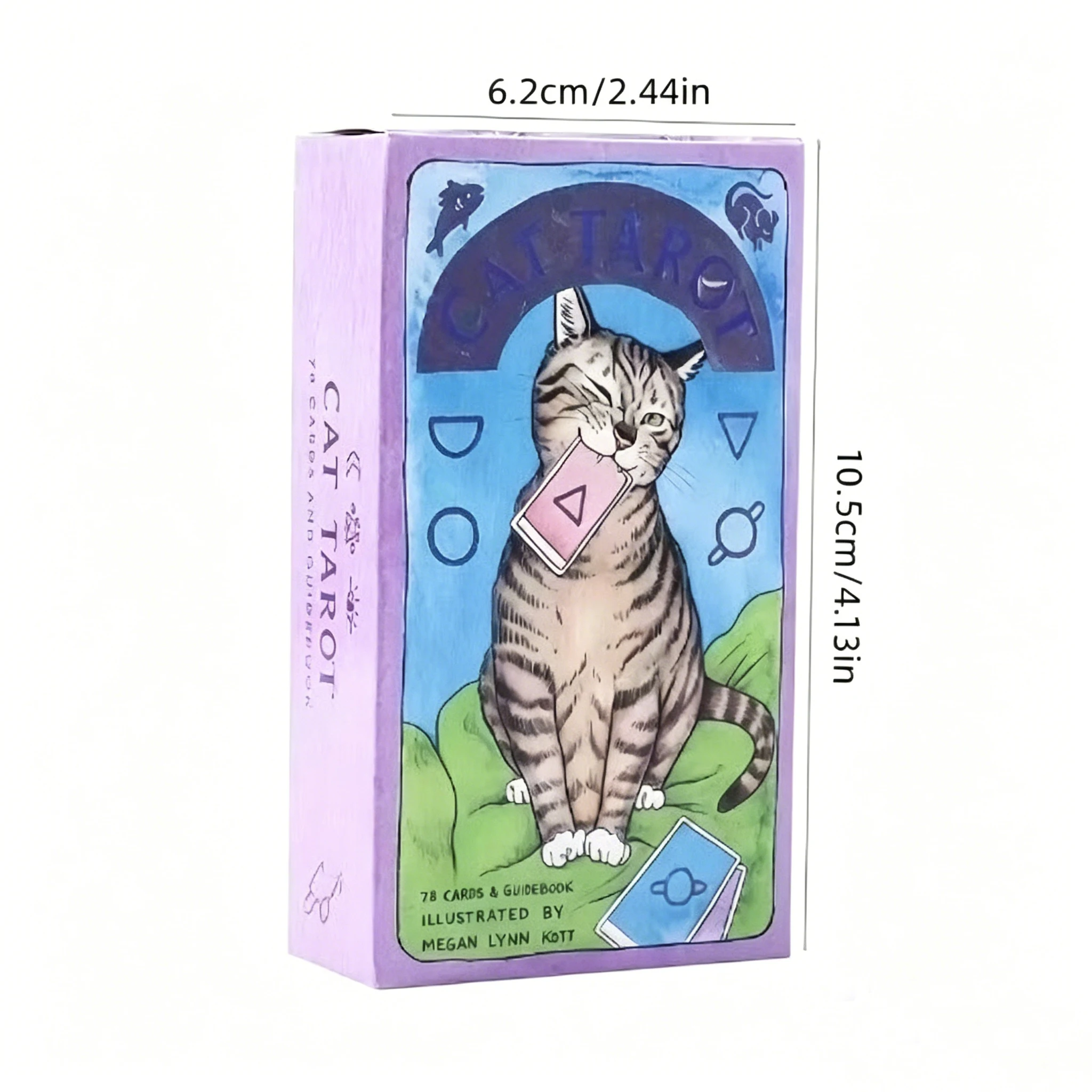 Cat Tarot Deck 78 Pcs Cute Cat Tarot Cards Purple Box Divination Oracle Card Board Game Halloween And Christmas Gifts