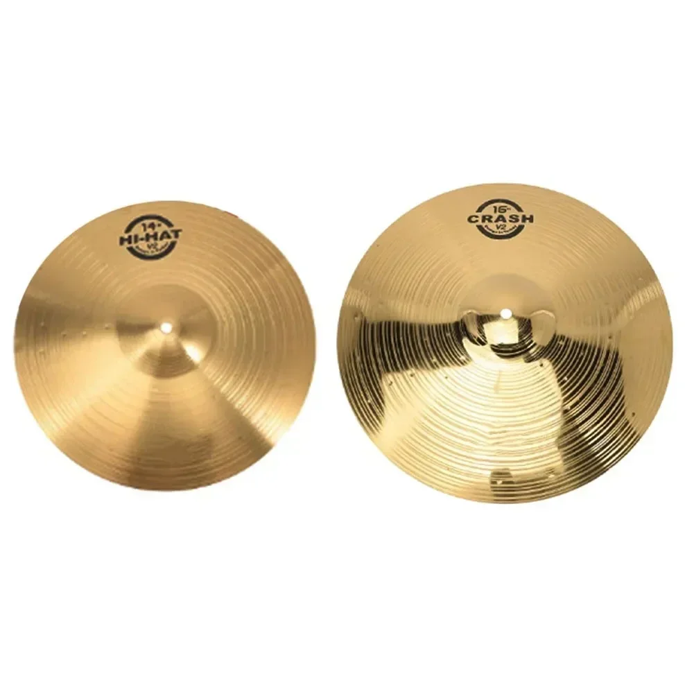 14/16 Inch Drum Brass Cymbals Percussion Splash Crash Hi-Hat Jazz Drum Cymbal Musical Instrument PartsDrumSet