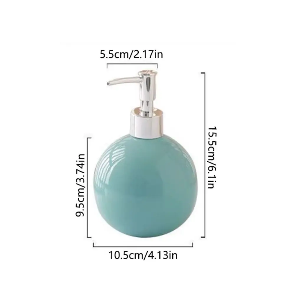 Portable Ceramic Hand Soap Bottle Press Type Refillable Liquid Soap Container Reusable Leakproof Lotion Bottle Household