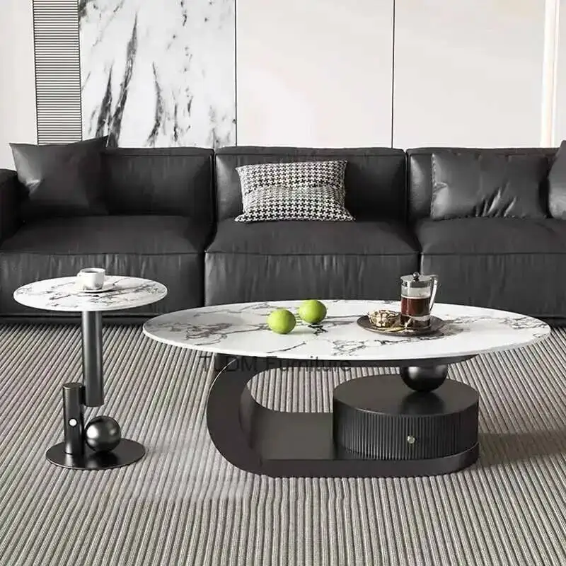 Decoração de luxo mesa de centro sala estar efeito único mesa de centro design minimalista mesa de centro de sala móveis da sala