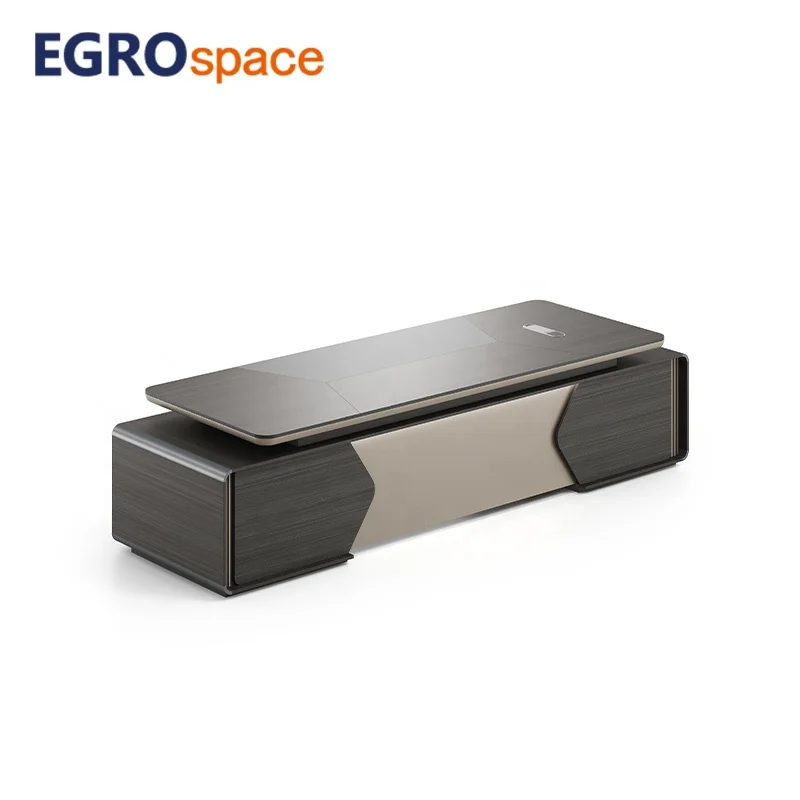 Modern Luxury Office Desk Furniture Manager Organizer Ceo Wood Executive Table
