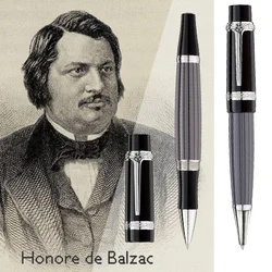 Lanlan Luxury MB Roller Ballpoint Pen Honore De Balzac Office School Stationery With Autograph On The Pen-cap