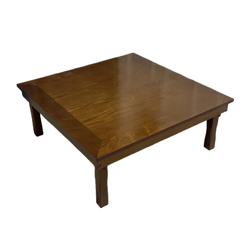 Asian Luxury Antique Home Furniture Korean Low Table Folding Legs Square 80x80cm Floor Table for Dining Traditional Korean Table