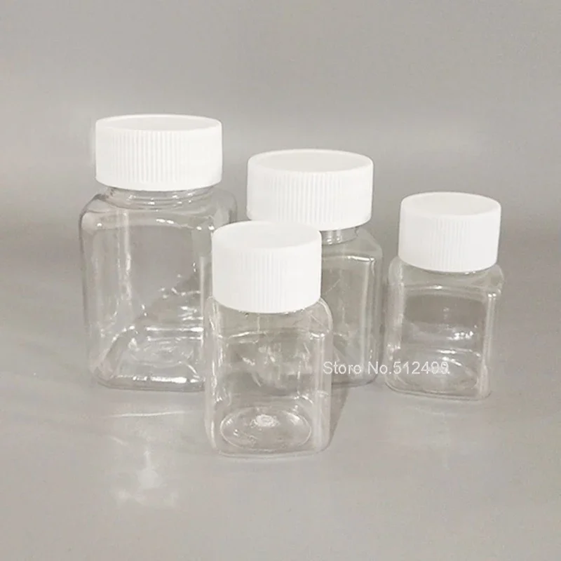 Stock Of 100ml Square Bottle Thickened Plastic Bottle Sub-Bottle Large Transparent Bottle Sample Packaging Bottling