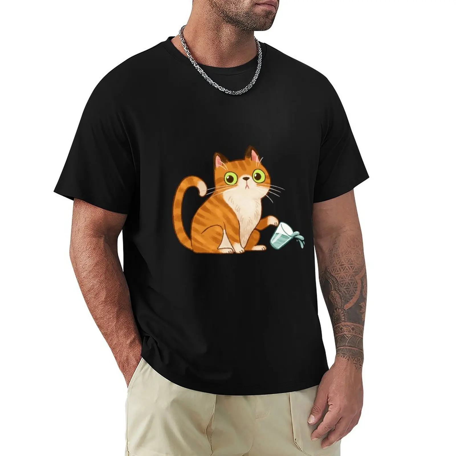 

Cat tipping glass T-Shirt essential t shirt shirts graphic tees croswit shirt man mens funny t shirts