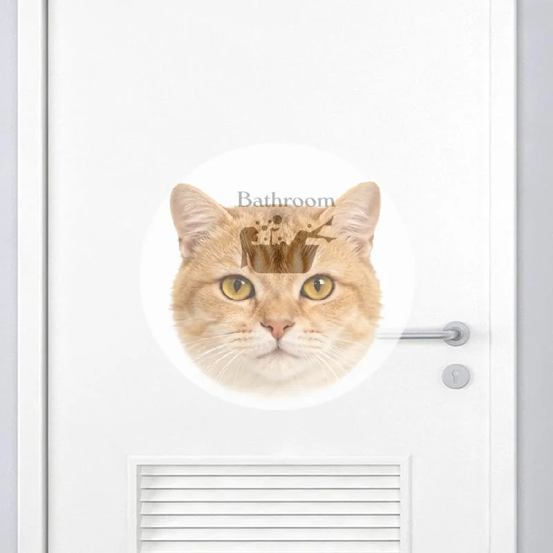 Popular Bath Time Vinyl Door Sticker Removable Bathroom Art Decal Door Stickers Bathroom Waterproof DIY Creative Wall Sticker