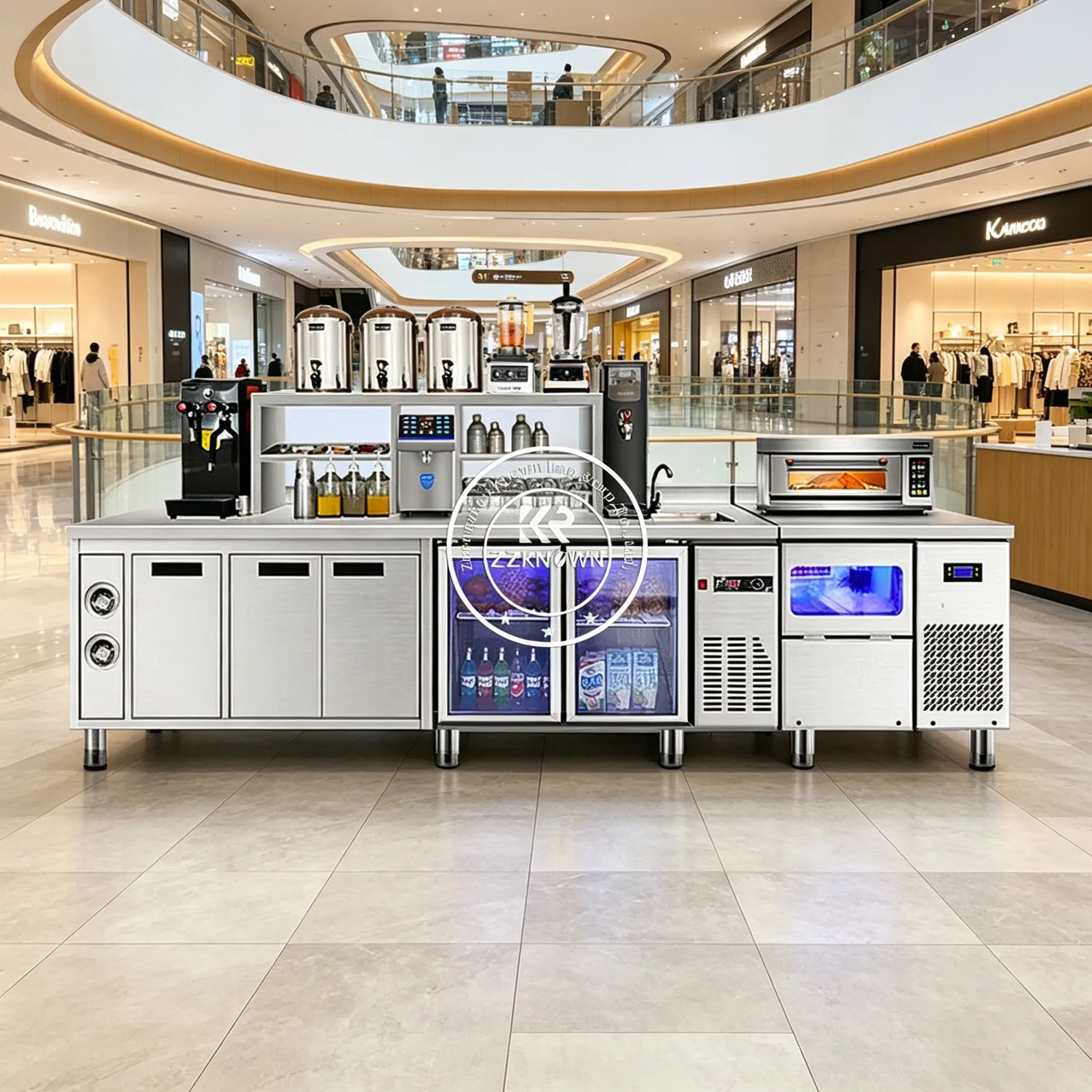 custom.Commercial Boba Worktable Stainless Steel Milk Tea Counter Bubble Tea Shop