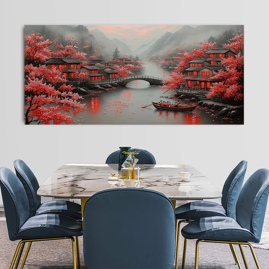 Art Craft Village - Dreamy Sakura Village DIY Diamond Painting