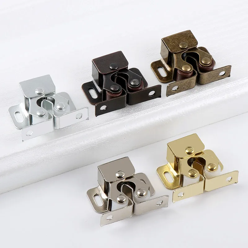 10Pcs Double Roller Catch Vintage Cupboard Cabinet Door Latch Locks for RV Camper Closet Drawer Furniture Hardware Accessories