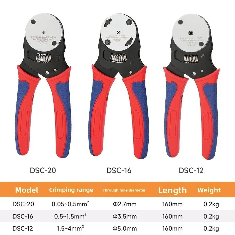 4-Point Indent Aviation Crimp Tool 0462-202-16141 For Deutsch DT 12-20AWG Wire Terminal Crimper