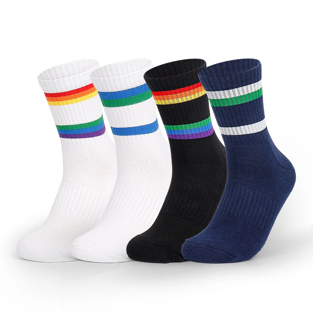 2 Pairs/lot Cotton Terry Tennis socks For Men Women Sport Socks Table Tennis Badminton Breathable High Socks Unisex Sox