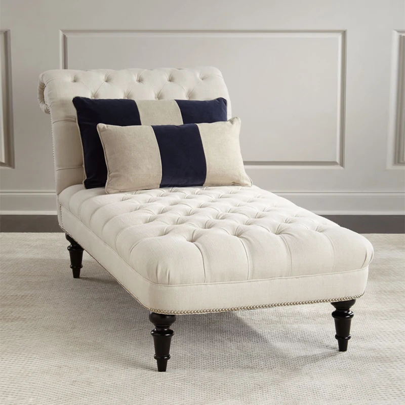 

Chaise longue fabric pull buckle hall bedroom lazy