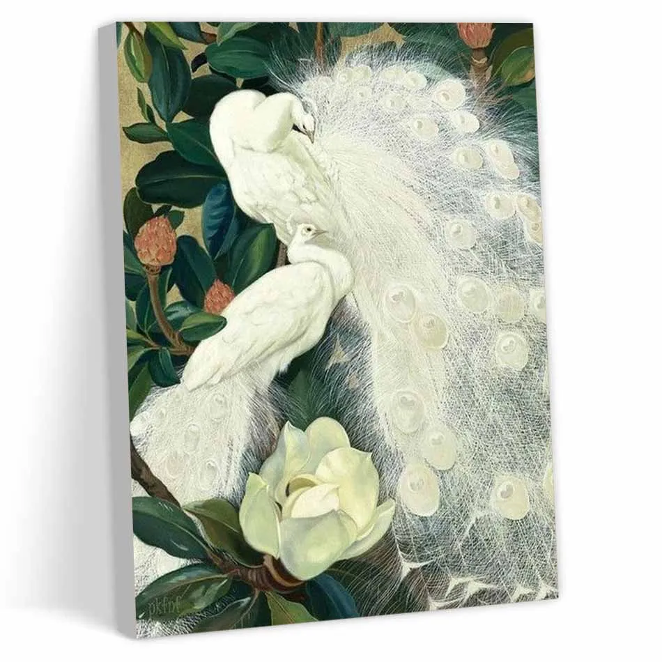 CHENISTORY Diy Painting By Numbers Digital Paintings To Paint Unframe Peacock Home Decoration Luxury Canvases For Paint Oil Set