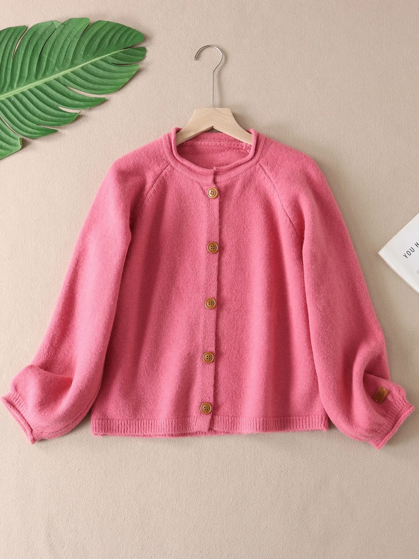 Morbido e accogliente bottone singolo lungo Sve rotondo Ne maglione lavorato a maglia Capispalla autunno inverno da donna caldo termico regolare Sve Le...