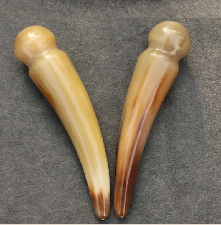 1Pc Natuurlijke Hoorn Massage Stok Voetreflexologie Acupunctuur Massager Verlichten Spierpijn Lichaam Ontspannende Tool Dropshipping