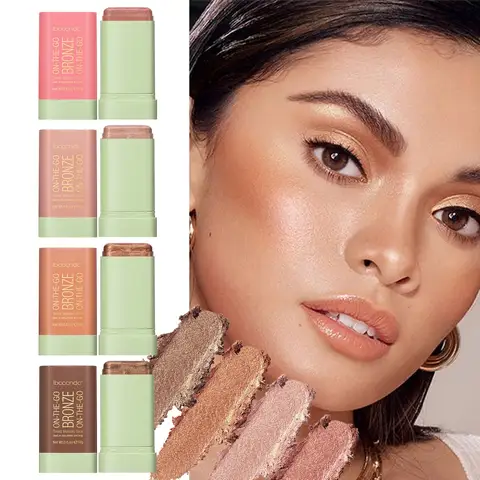 얼굴 메이크업 브론저 스틱 크림 루즈 컨투어링 메이크업 화장품 하이라이터 브론저 펜, 여성용 얼굴 일루미네이터 선물