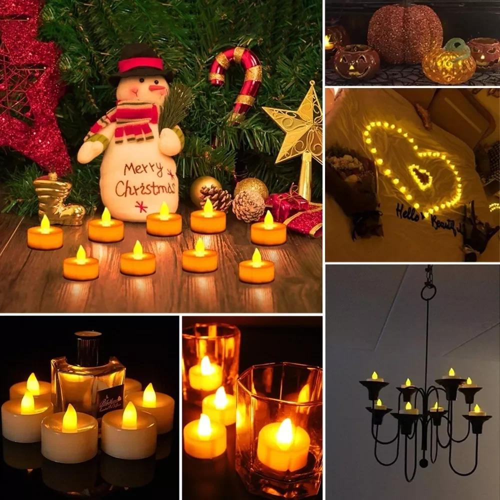 24 LED Candles, Flameless Candles Battery Powered Creative Wedding Birthday Smoke-free Perpetual Light