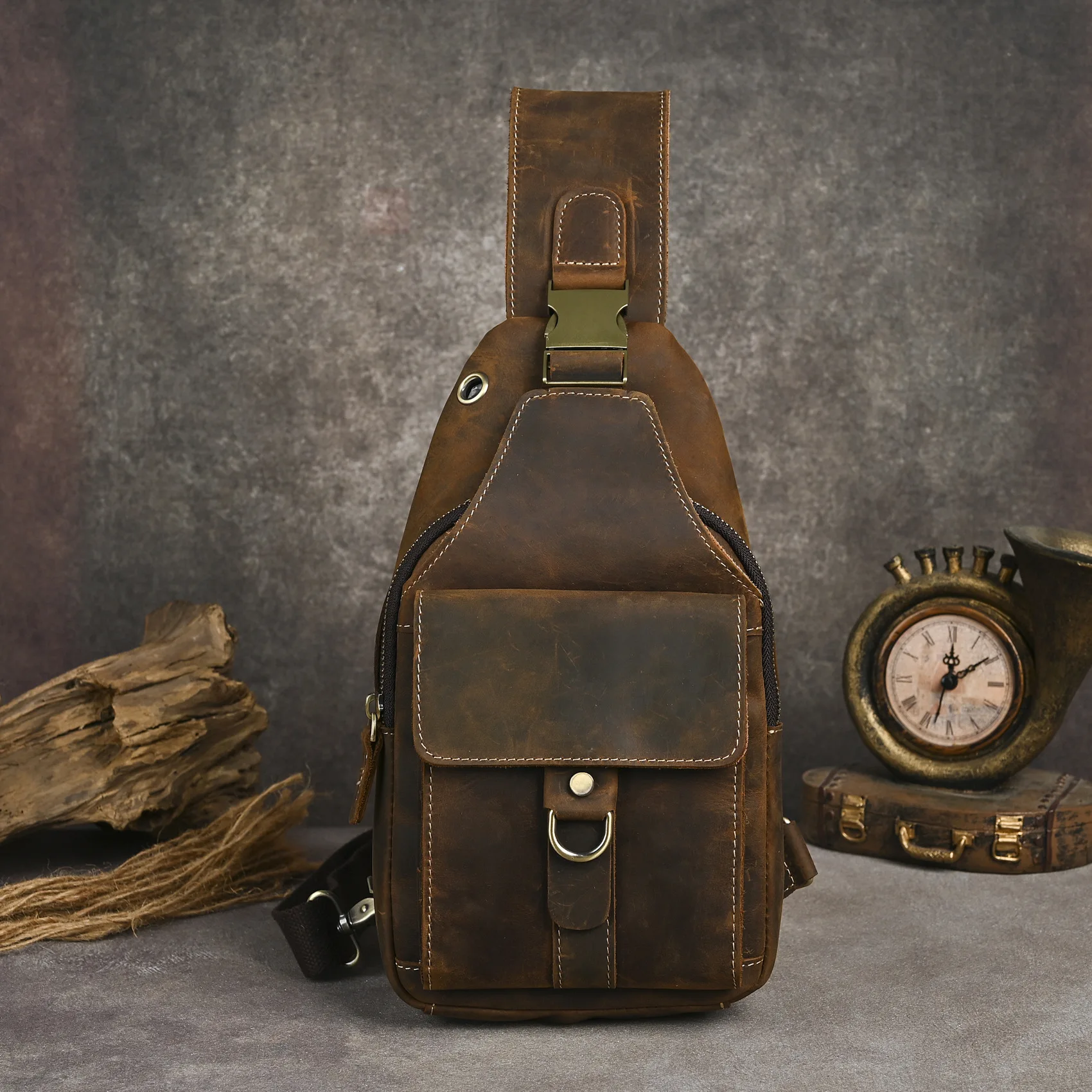 men's-top-layer-mad-leather-chest-bag-large-capacity-multi-pocket-8-inch-vintage-cool-cross-border-popular-bag