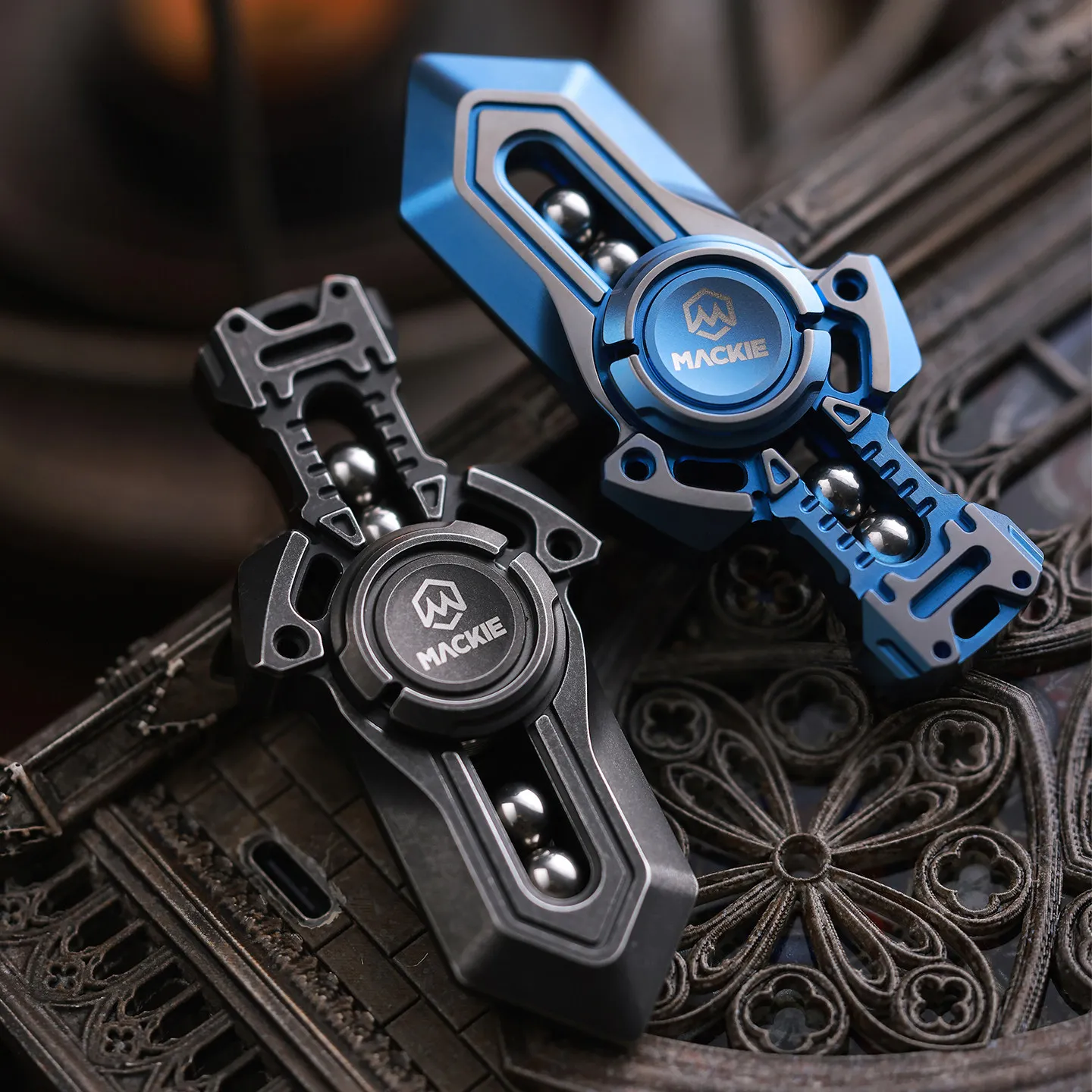 MACKIE EDC Sword Mini Asymmetrical Mechanical Metal Fidget Spinner Stress Relief Toy