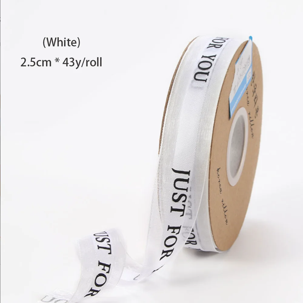 2.5cm Butterfly Knot Ribbon Bouquet Packaging DIY Material Fashionable Korean Style Ribbon For Flower Shop Gift Box Packaging