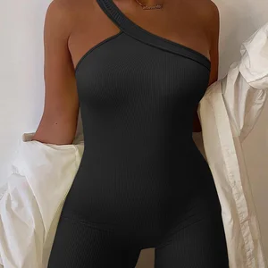 New female yoga jumpsuit with spaghetti strap exercise jumpsuit of a piece of fitness overalls 6 Main Sales Macaquinho - №6