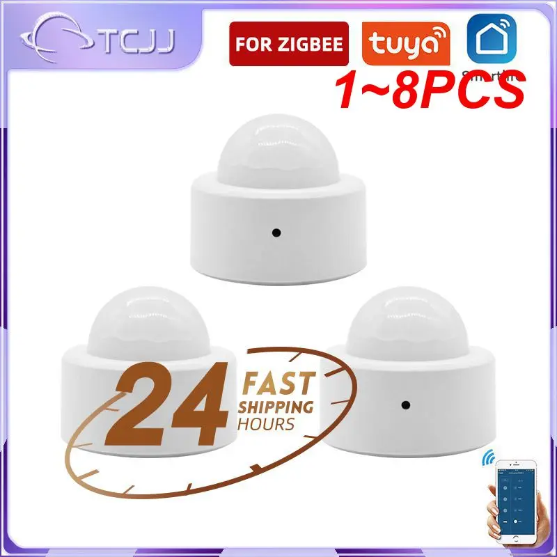 1~8PCS Tuya Presence Sensor Human Body Sensor Body Movement Mini PIR Motion Sensor Smart Home Automation