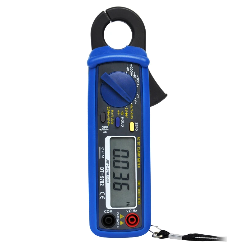 CEM Huashengchang DT9702 Digital Current Clamp Meter Auto Ranging Multimeter Digital Display Voltmeter Package