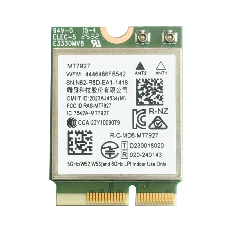 MT7927 WiFi-Karte Gigabit Wifi7 MT7927 9220M Drahtlose Netzwerk-WLAN-Karte Bluetooth 5.4 Tri-Band 2,4G/5G/6G-Adapter