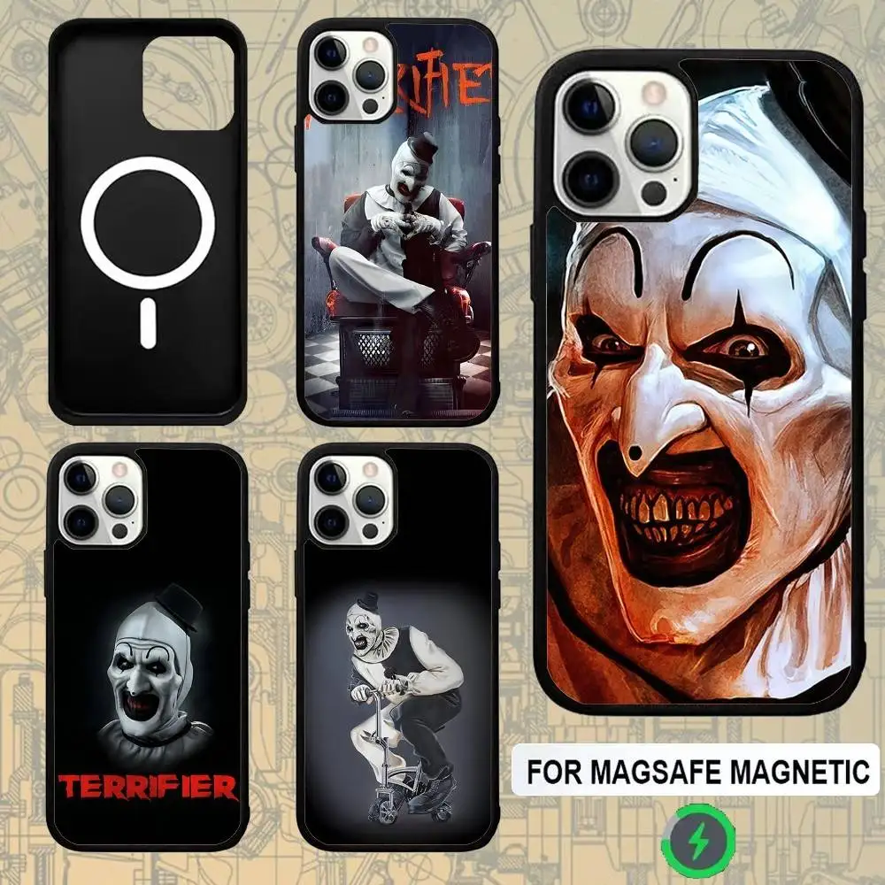 

2023 Terrifier 2 3 Horror Clown Phone Case For IPhone 17,16,15,Pro,Max,Air,14,Plus,13,12,11 Magesafe Wireless Charge Cover