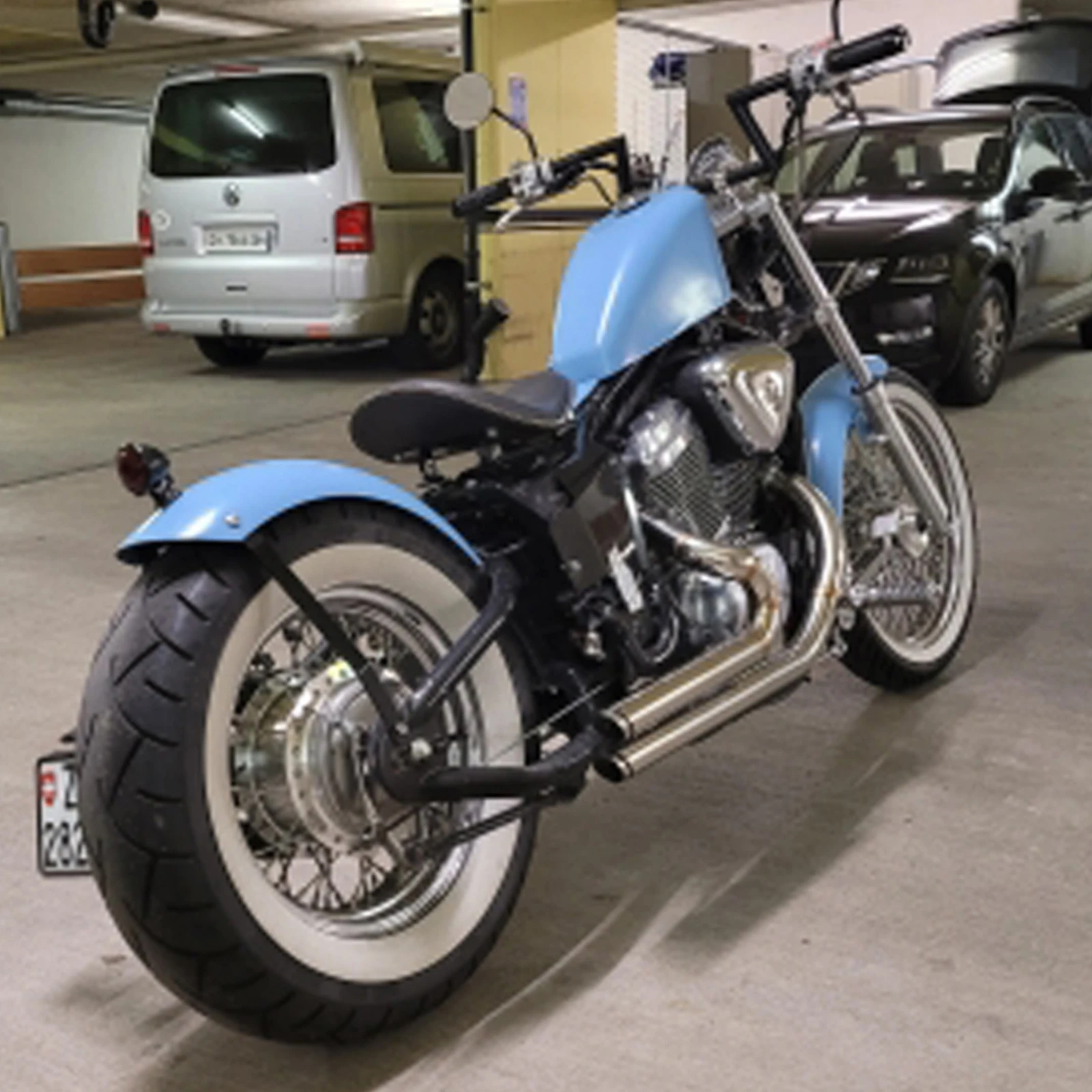 Fit For Honda Steed Shadow VT400 VT600 VLX400 VLX600 VT400C VT600C VLX600 Motorcycle Handmade Dual Full Exhaust System Muffler view 2