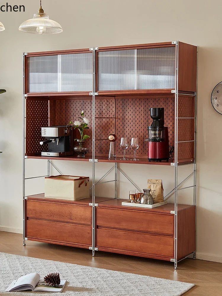 Sideboard Cabinet Wall-Mounted Integrated Storage Cabinet Dining Room Living Room Storage Cabinet Tea Storage
