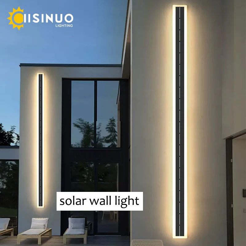 IISINUO Solar LED Outdoor Light Waterproof Garden Decoration Lamps for Balcony Courtyard Street Wall Lighting Outdoor Luminaires