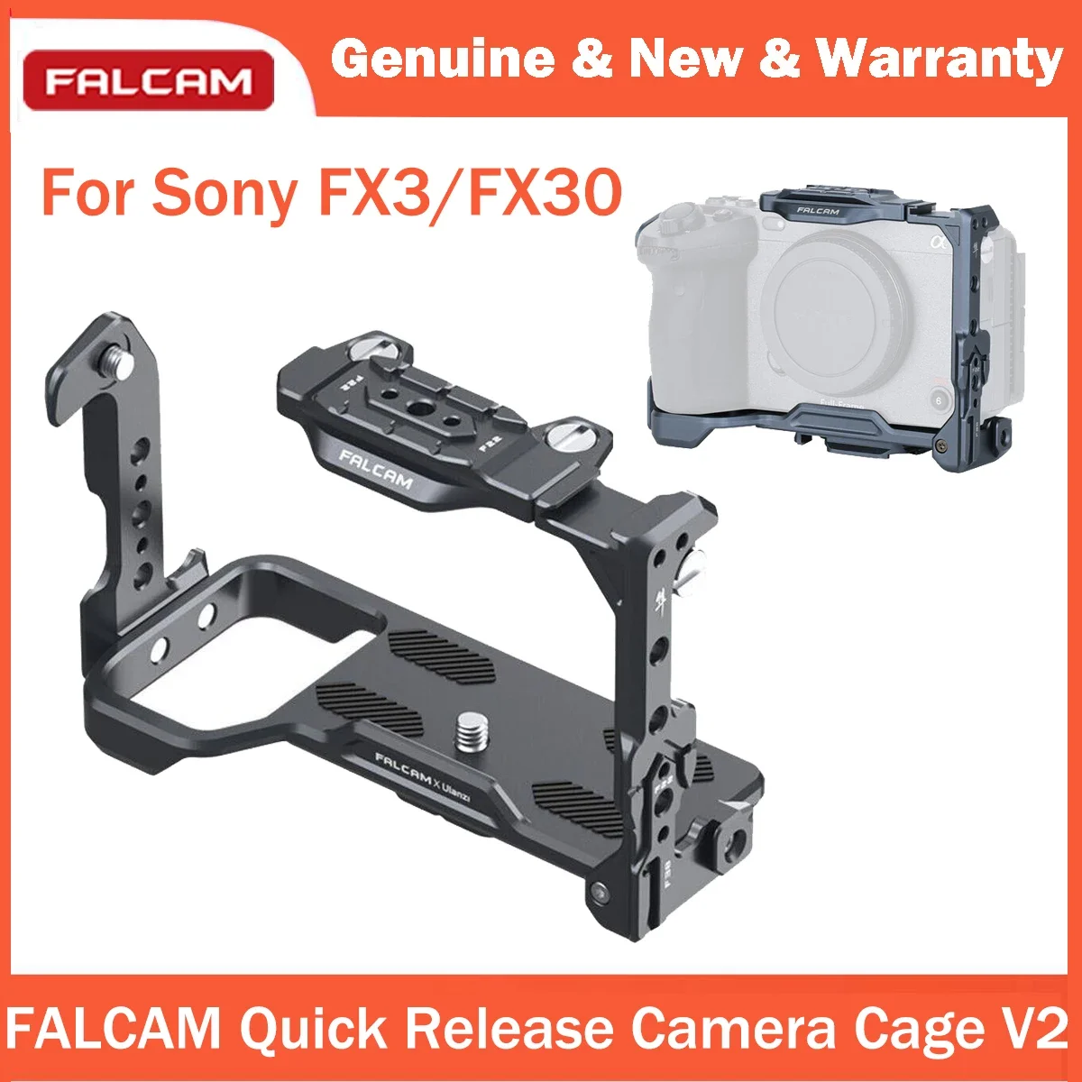 FALCAM F22/F38/F50 Быстросъемная полная клетка для камеры V2 для Sony FX3/FX30-2823A