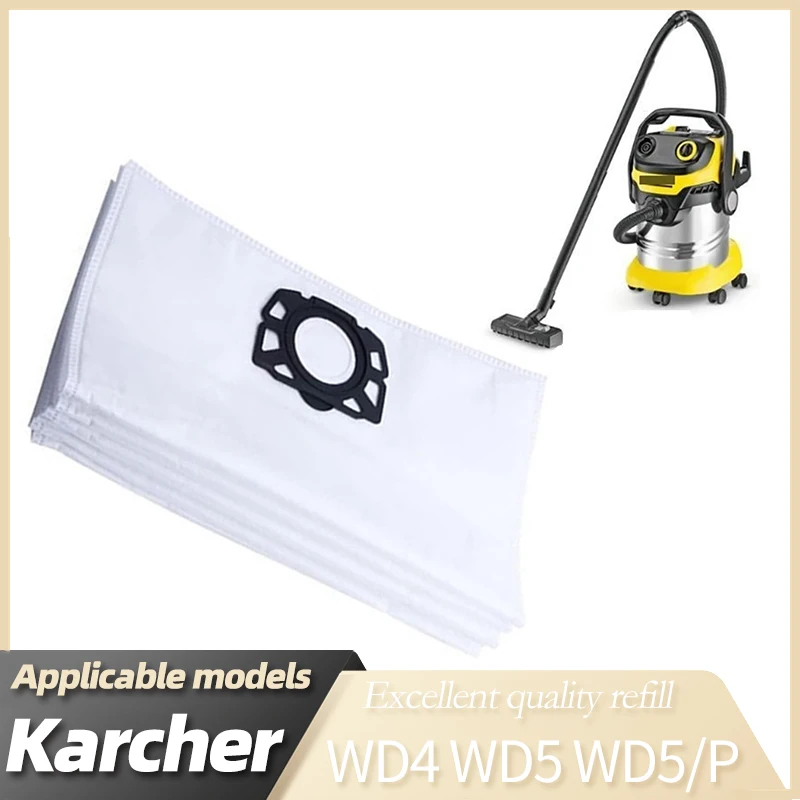 

for Karcher WD4 WD5 WD6 Non-Woven Filter Bags KFI 487 Vacuum Bags for Karcher Filter Bags Vacuum Cleaner Bags