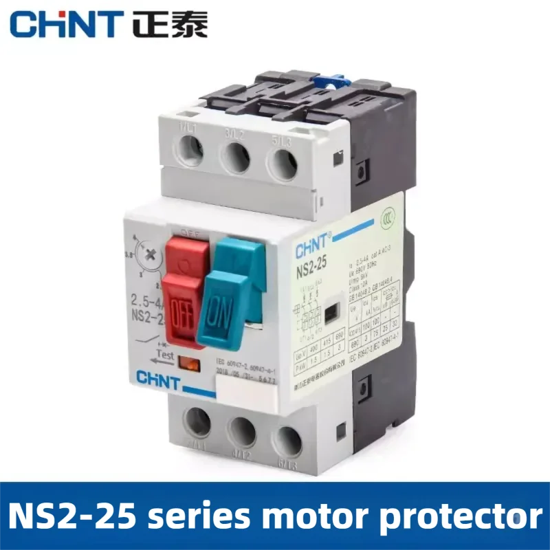 

CHINT motor protection circuit breaker NS2-25 motor starter three-phase motor overload and short circuit protection