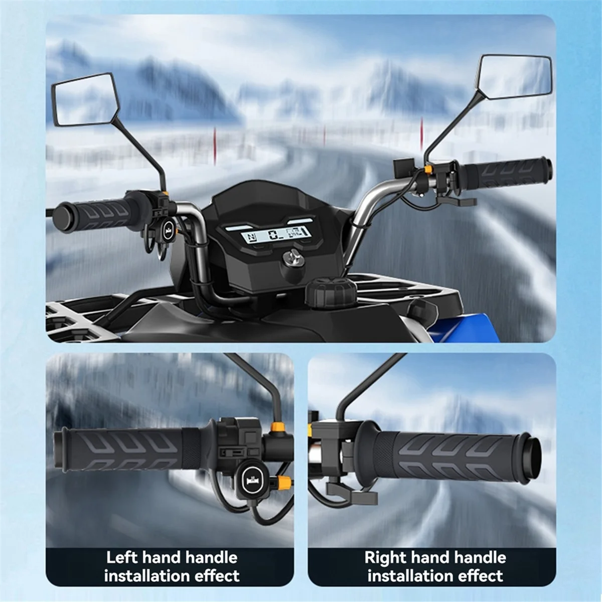 Motorcycle ATV Special Winter Heating Handle Upgrade Memory All-Terrain Vehicle Winter Motorcycle ATV Handle,A