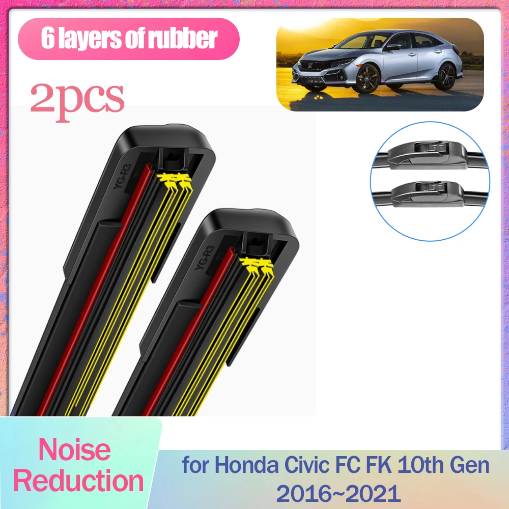 

Автомобильный дворник для Honda Civic FC FK 10-го поколения 2016 ~ 2021 2017 2018 резиновое лезвие заднего ветрового стекла чистый аксессуар для лобового стекла