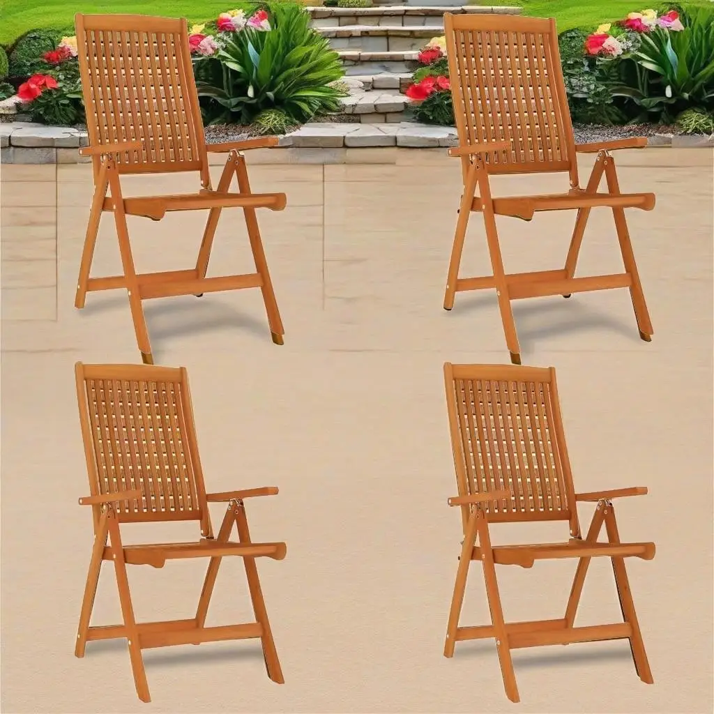 7-Piece Eucalyptus Patio Dining Set - Durable Solid Wood Furniture for Outdoor Dining